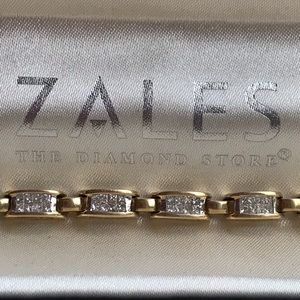 2ctw diamond princess channel bracelet 14k Gold